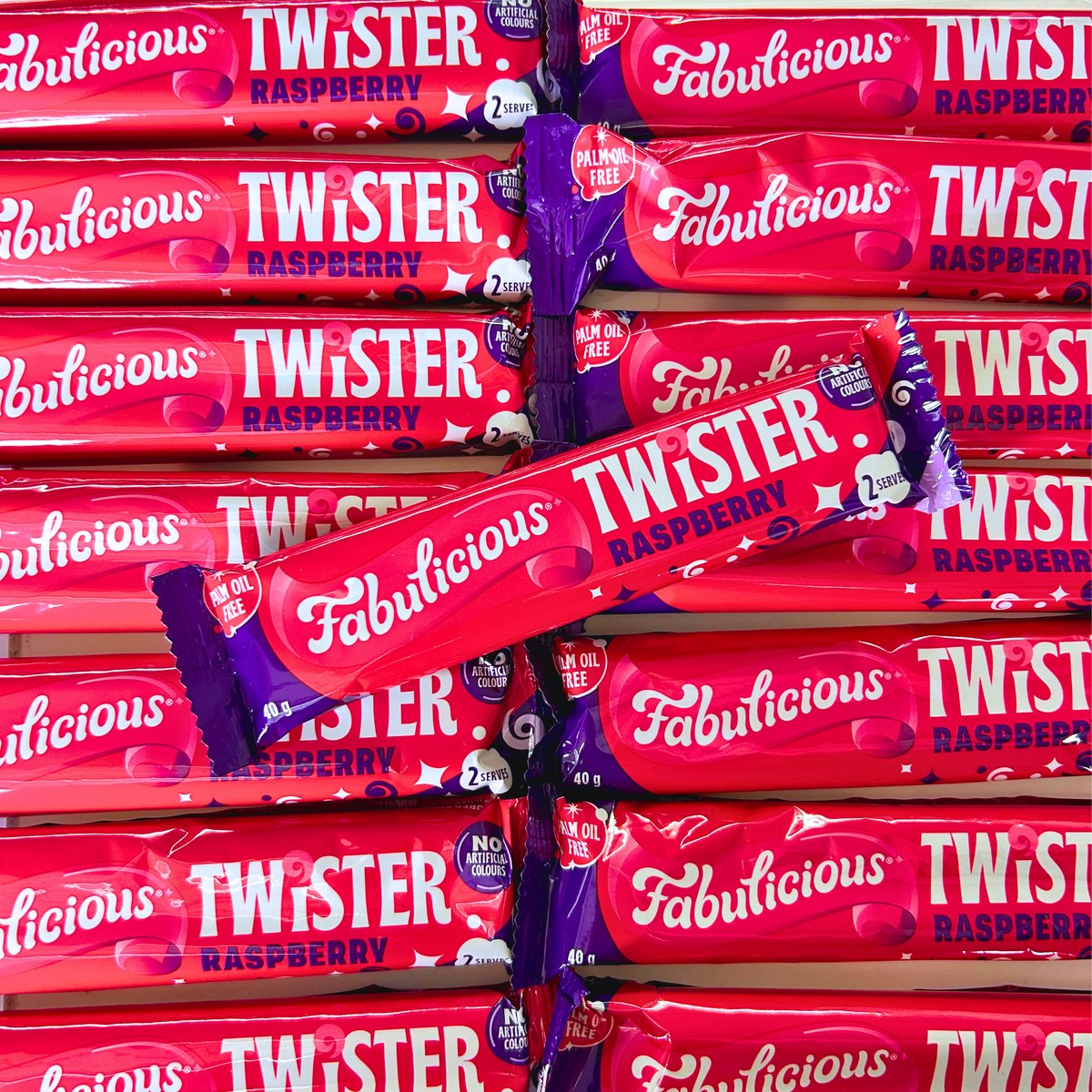 Fabulicious Raspberry Twister | Pik n Mix Lollies NZ