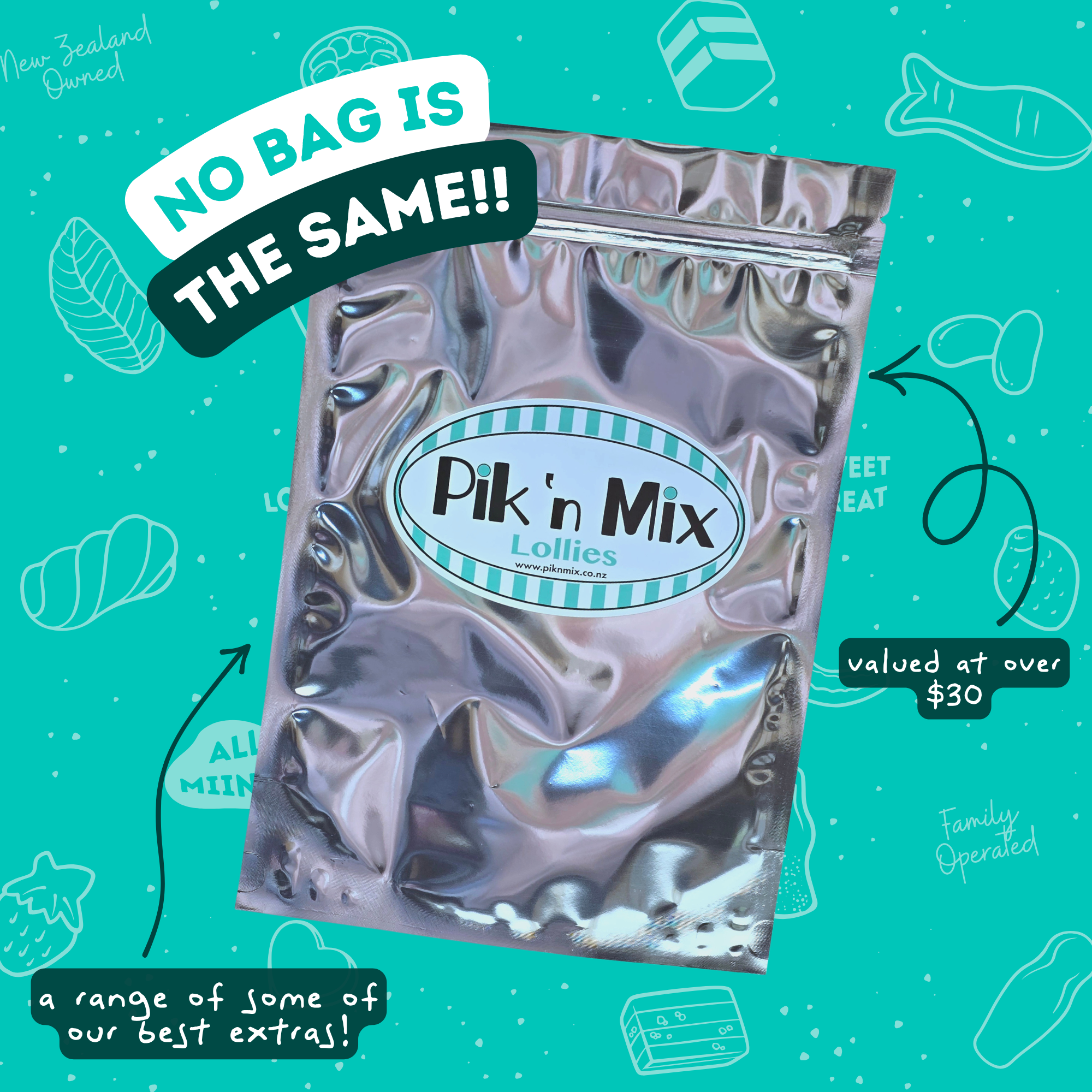 $25 Mystery Bag - Pik n Mix Lollies NZ