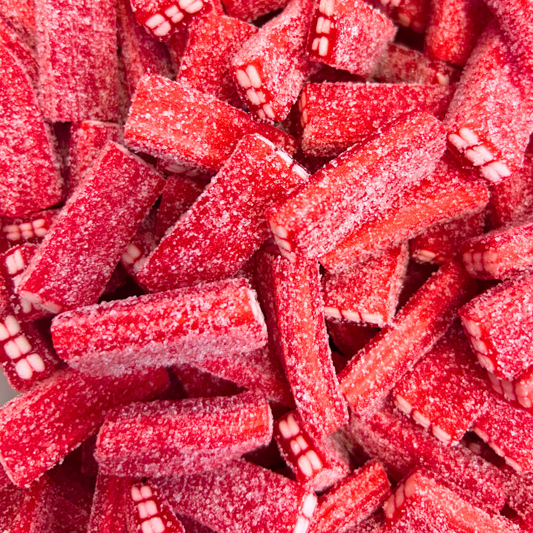 Vidal Sour Strawberry Bricks - Pik n Mix Lollies NZ