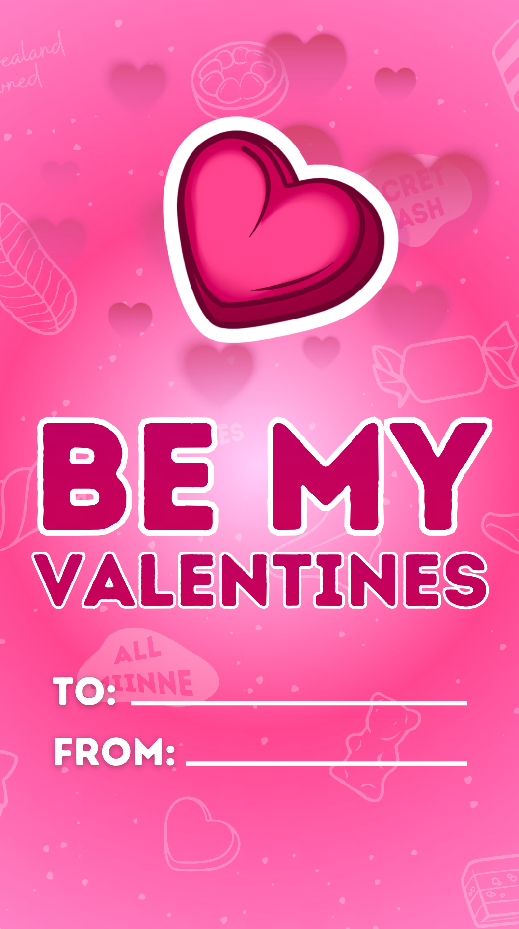 Be My Valentines - Pick Up Line Lolly Bag