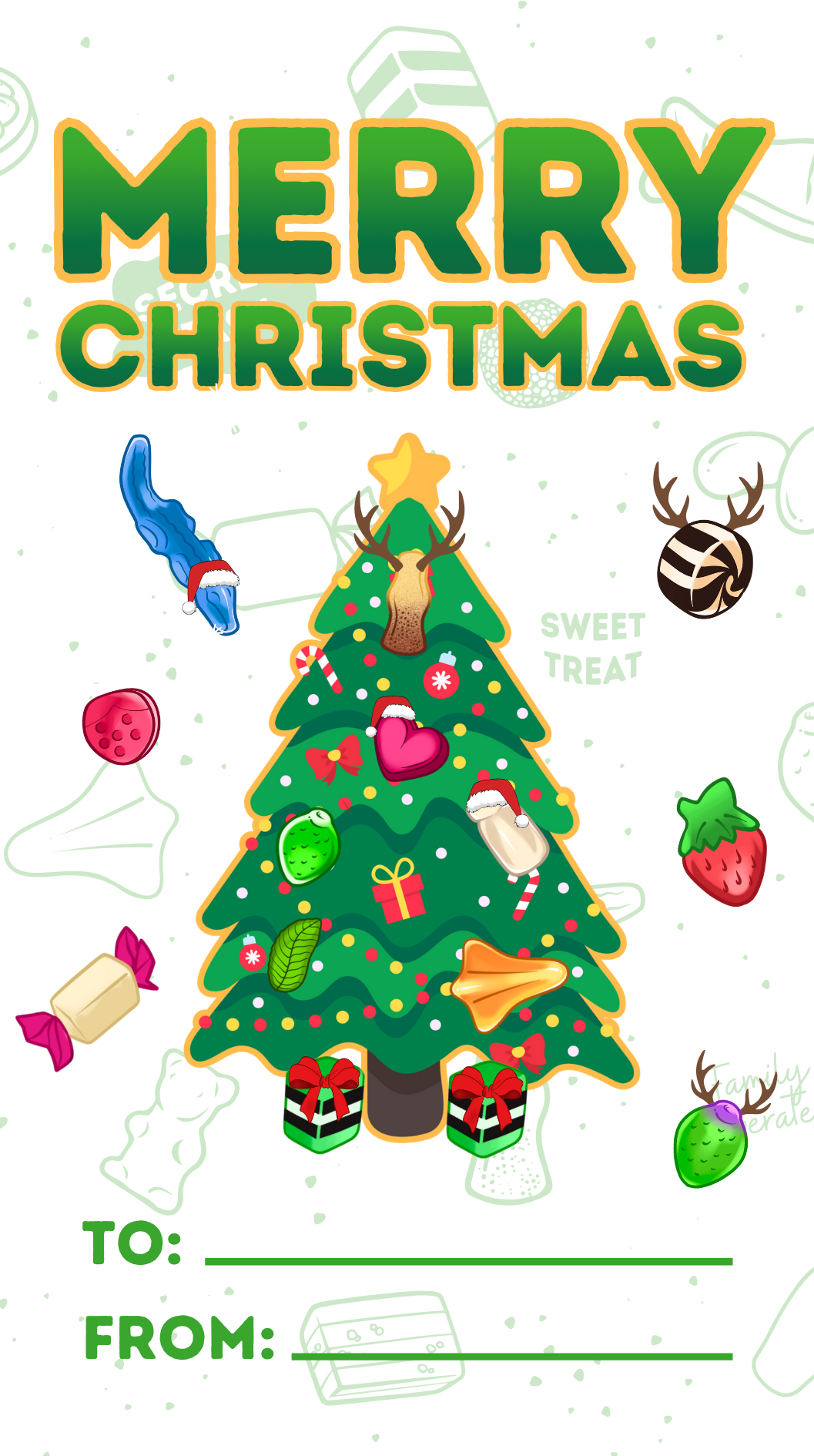 Merry Christmas Lolly Bag