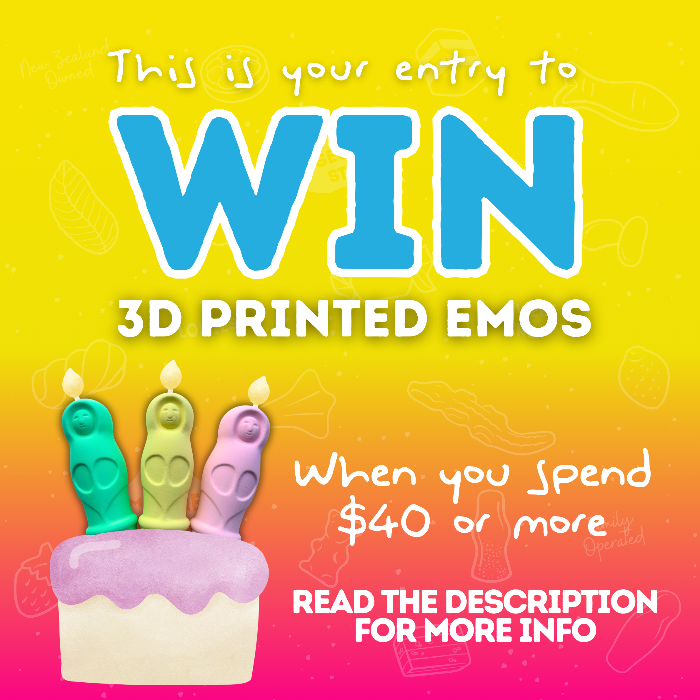 3D Printed Emos - Entry - Pik n Mix Lollies NZ