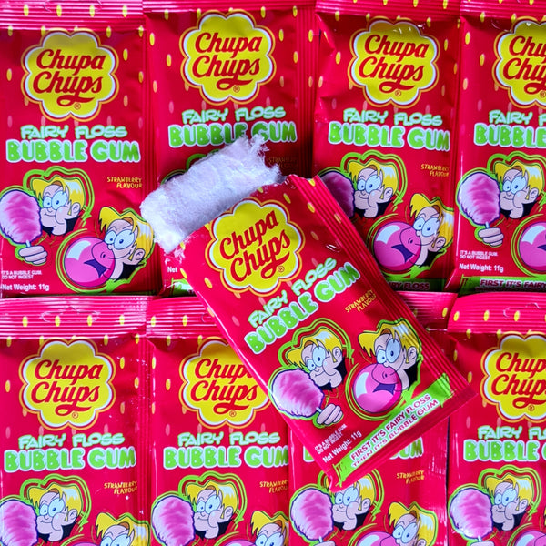 Chupa Chups Fairy Floss Bubble Gum - Pik n Mix Lollies NZ