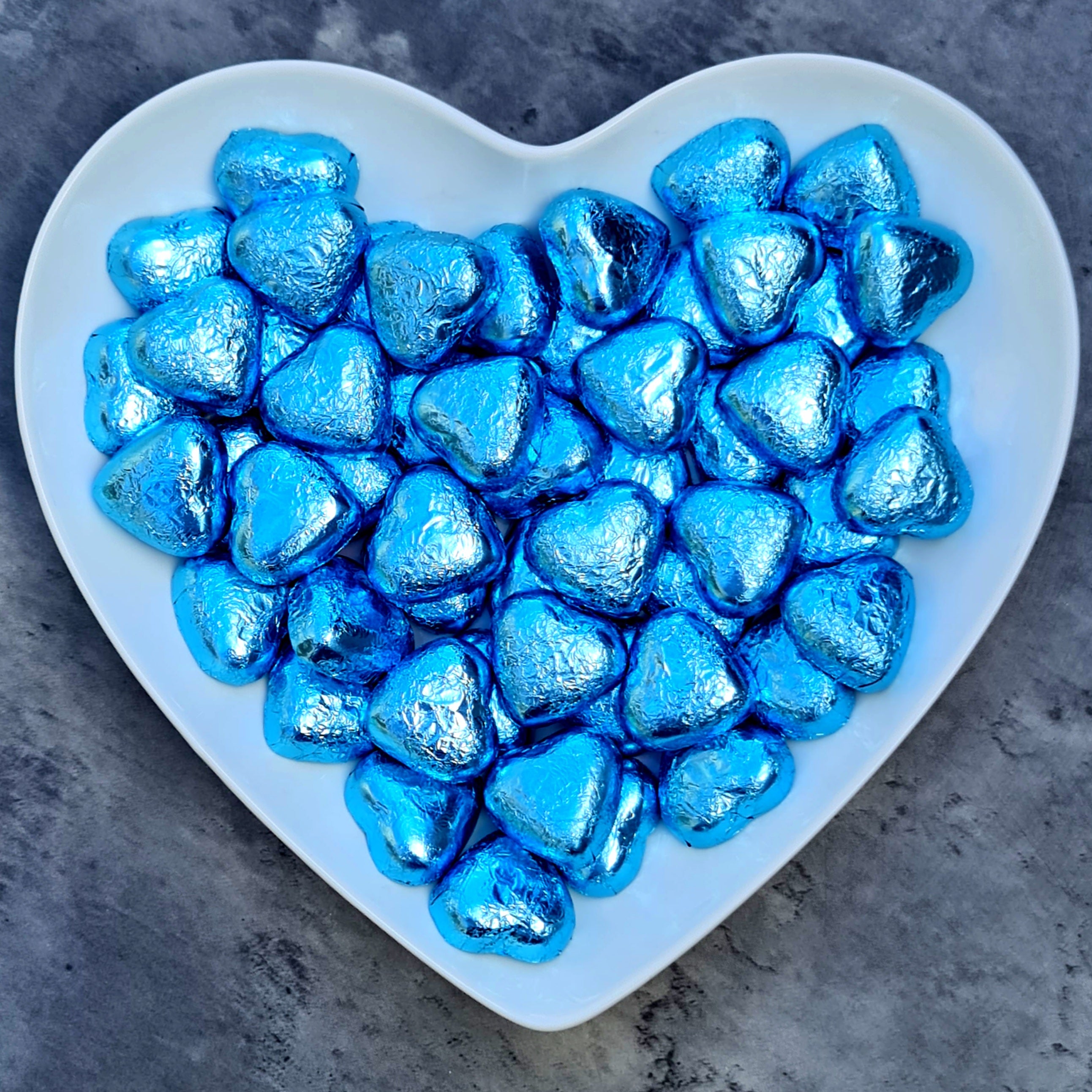 Blue Wrapped Chocolate Hearts - Pik n Mix Lollies NZ