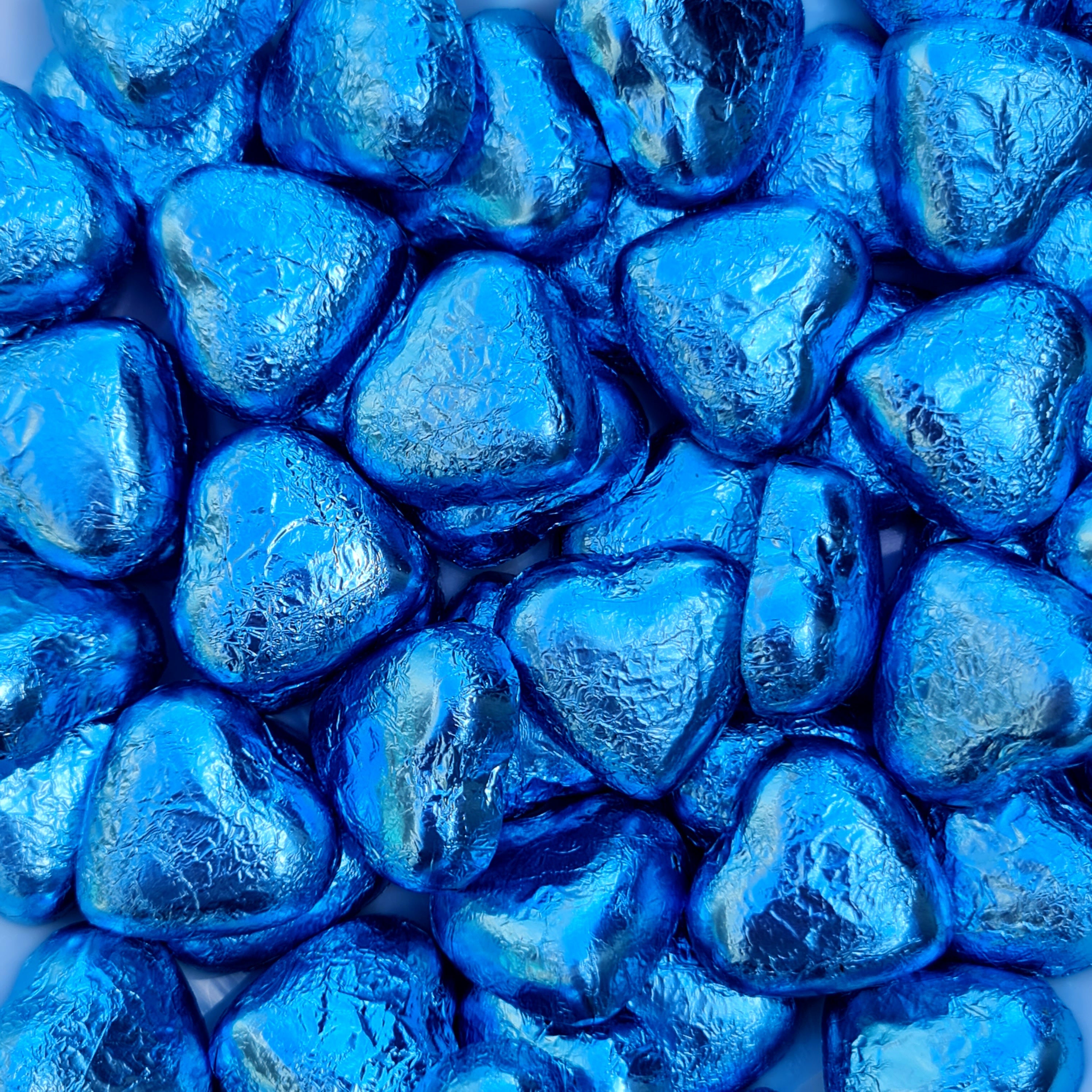 Blue Wrapped Chocolate Hearts - Pik n Mix Lollies NZ