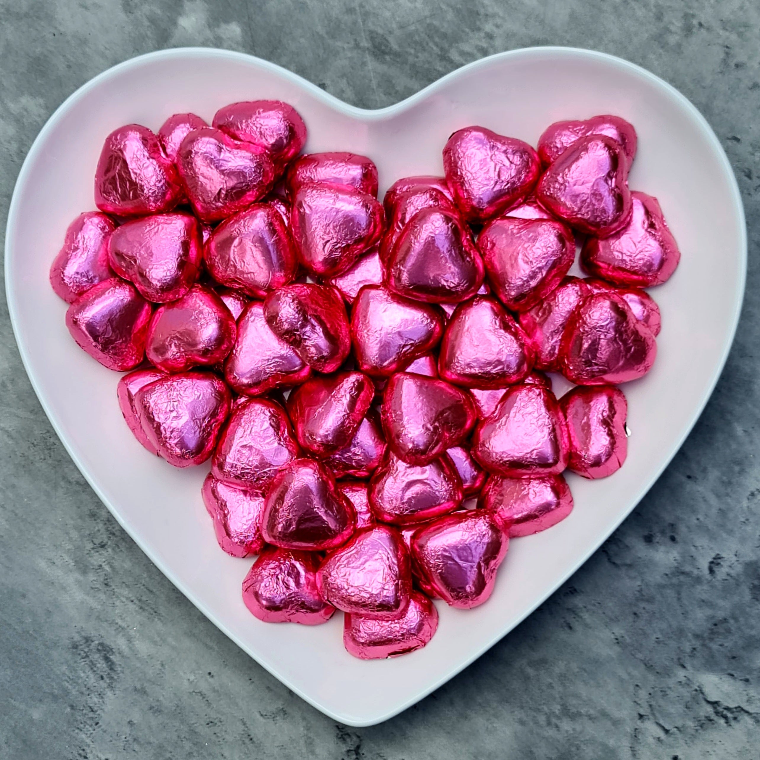 Pink Wrapped Chocolate Hearts - Pik n Mix Lollies NZ