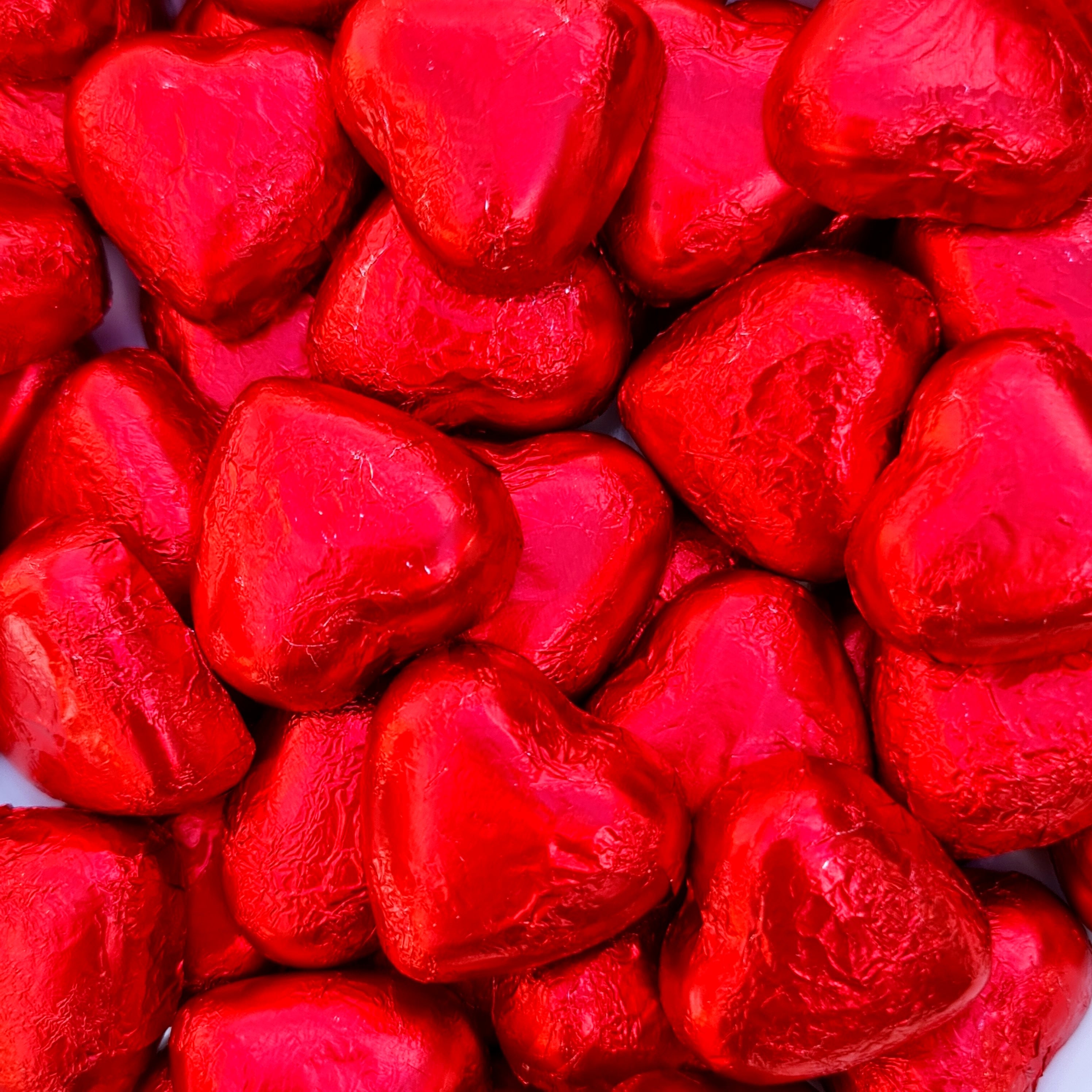 Red Wrapped Chocolate Hearts - Pik n Mix Lollies NZ