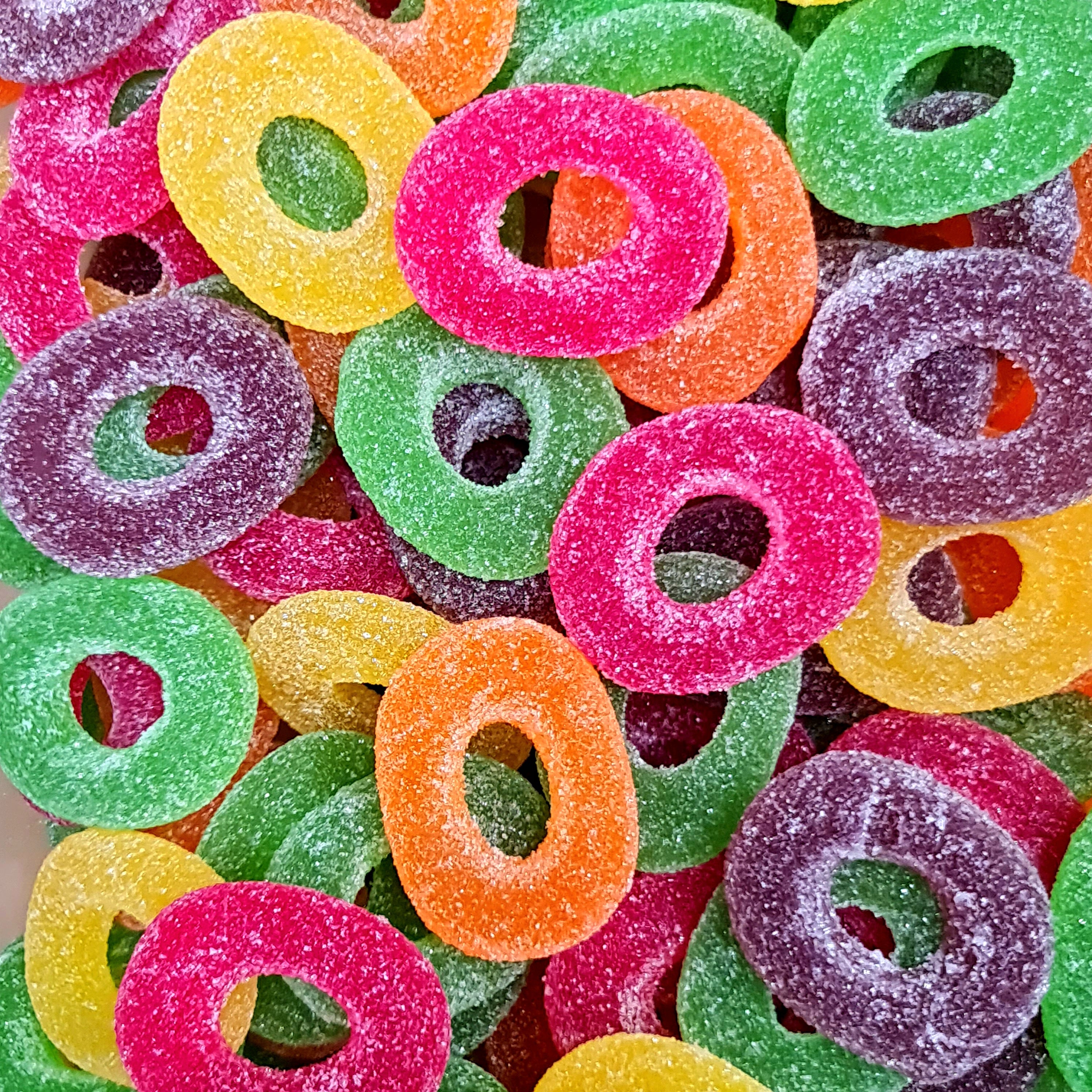 Sugared Fruit Rings - Pik n Mix Lollies NZ