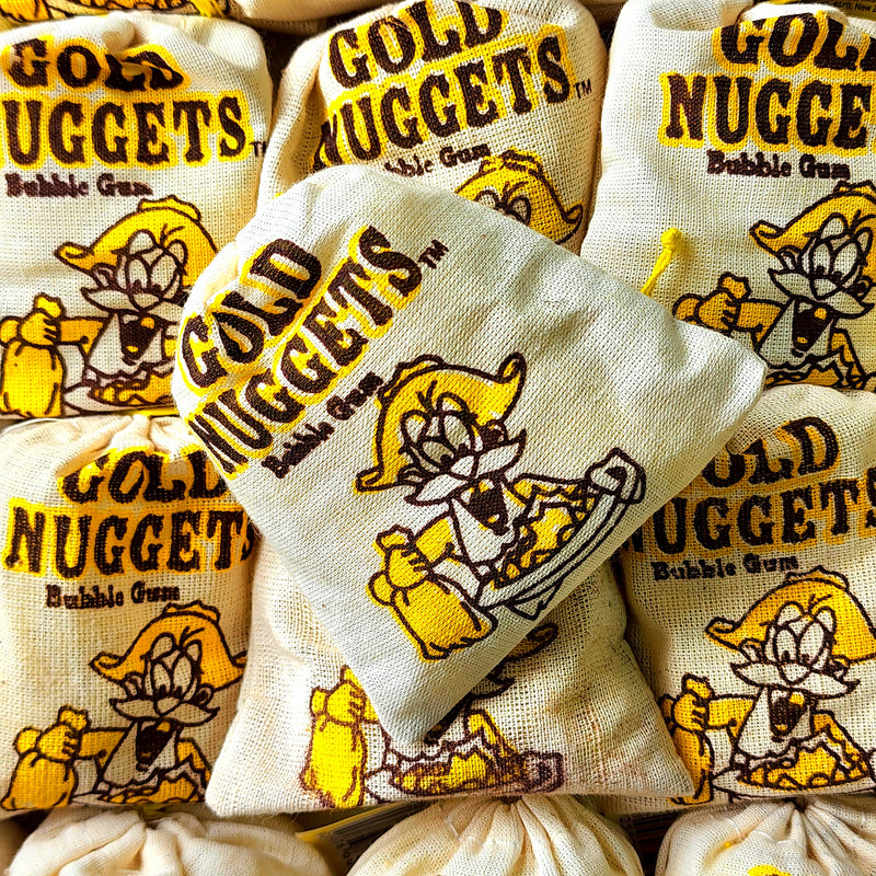 JoJo's Gold Nuggets Bubble Gum - Pik n Mix Lollies NZ