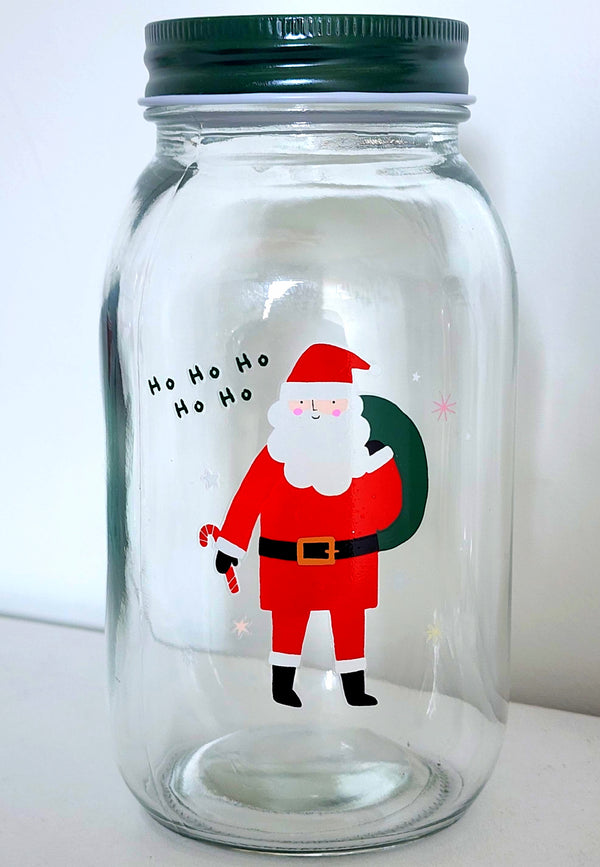 Xmas Lolly Jar - Santa - Pik n Mix Lollies NZ