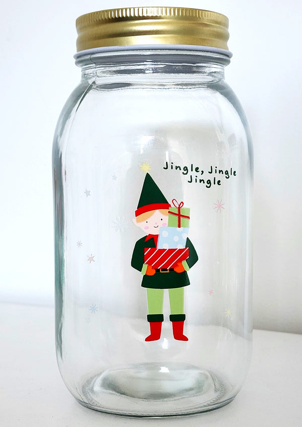 Xmas Lolly Jar - Elf - Pik n Mix Lollies NZ