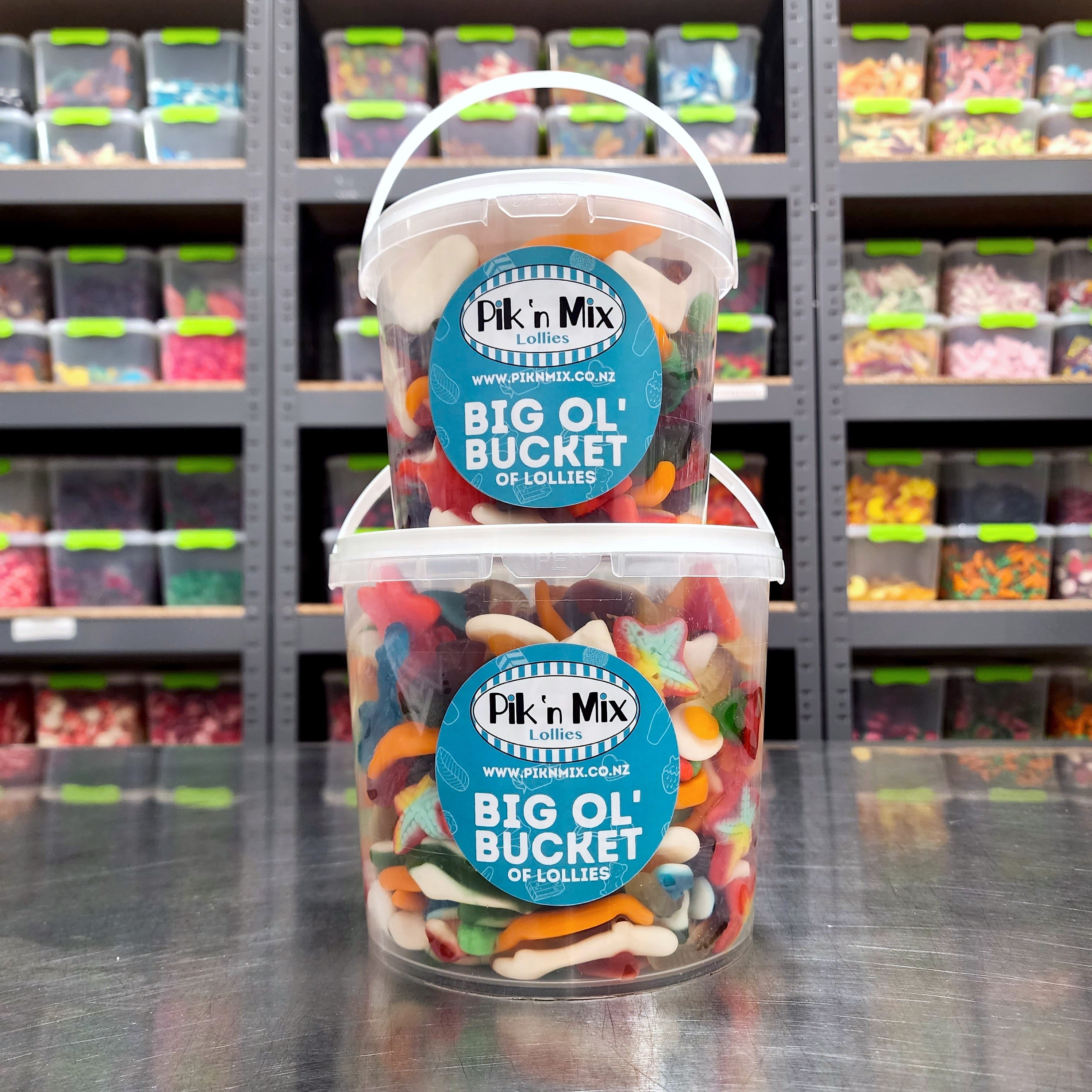 Bucket of Gummy Mix - Pik n Mix Lollies NZ