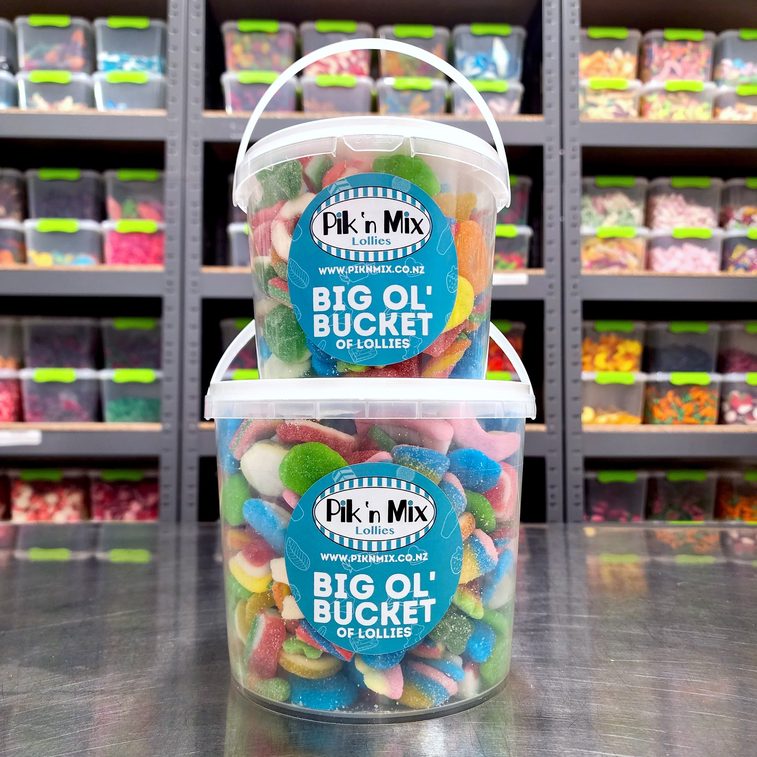 Bucket of Sweet n Sour Mix - Pik n Mix Lollies NZ