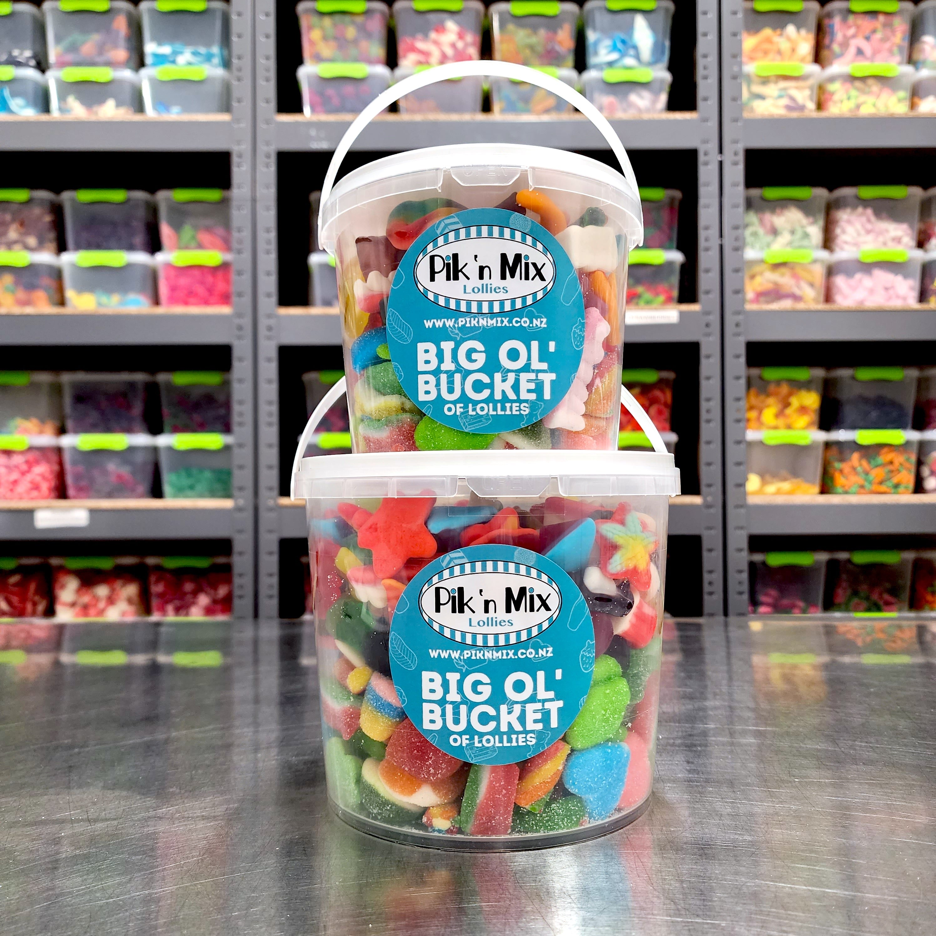 Bucket of Half n Half Mix - Pik n Mix Lollies NZ