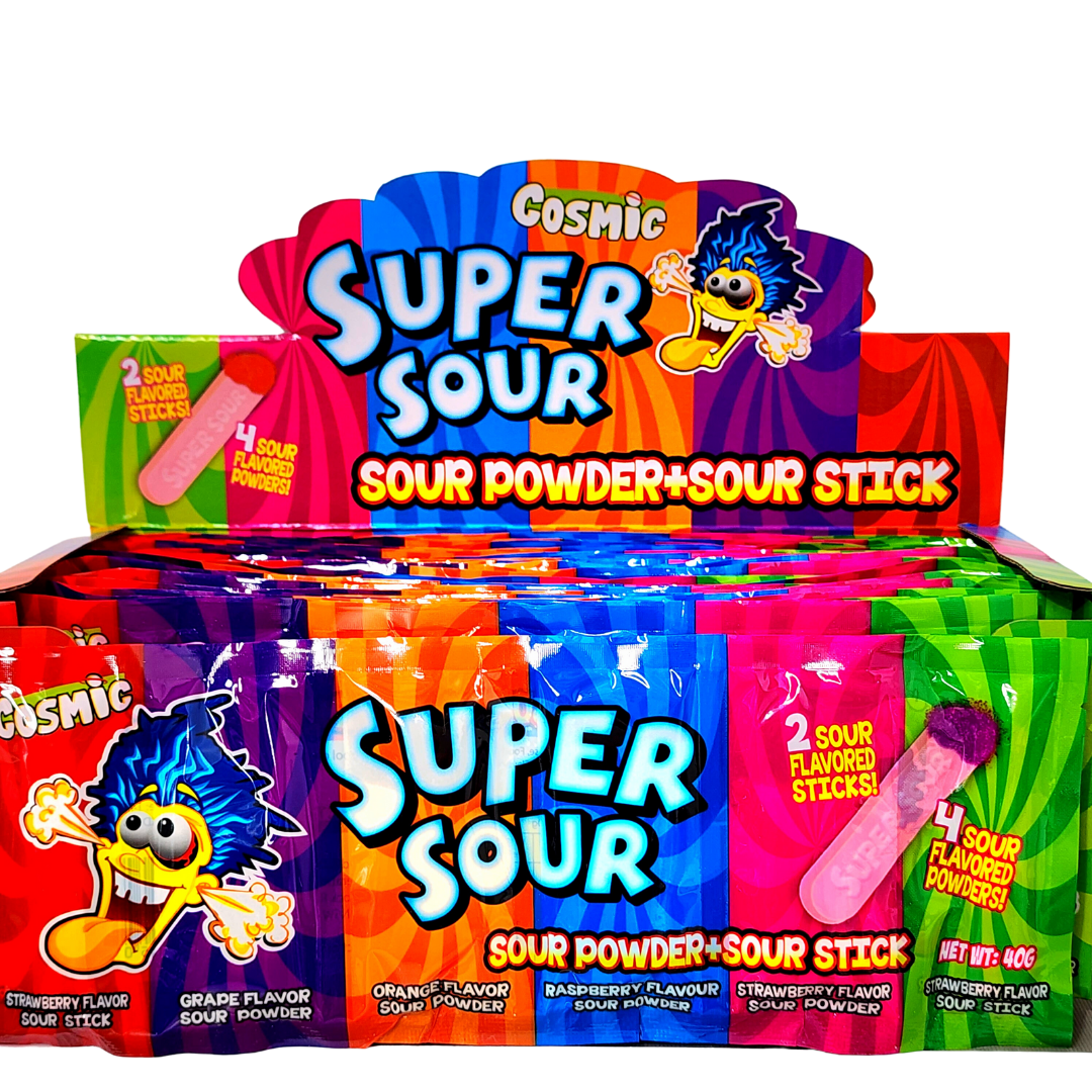 Cosmic Super Sour Stick Dippers - Pik n Mix Lollies NZ