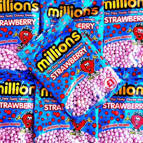 Strawberry Millions - Pik n Mix Lollies NZ