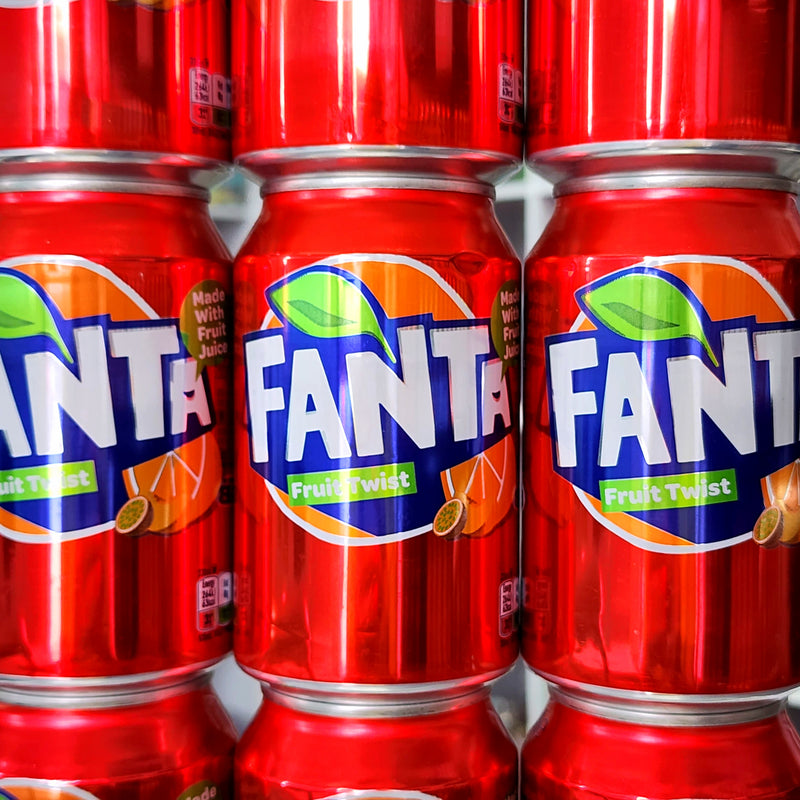 UK Fanta Fruit Twist - 330ml - Pik n Mix Lollies NZ