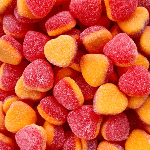 Fizzy Filled Peach Hearts - Pik n Mix Lollies NZ