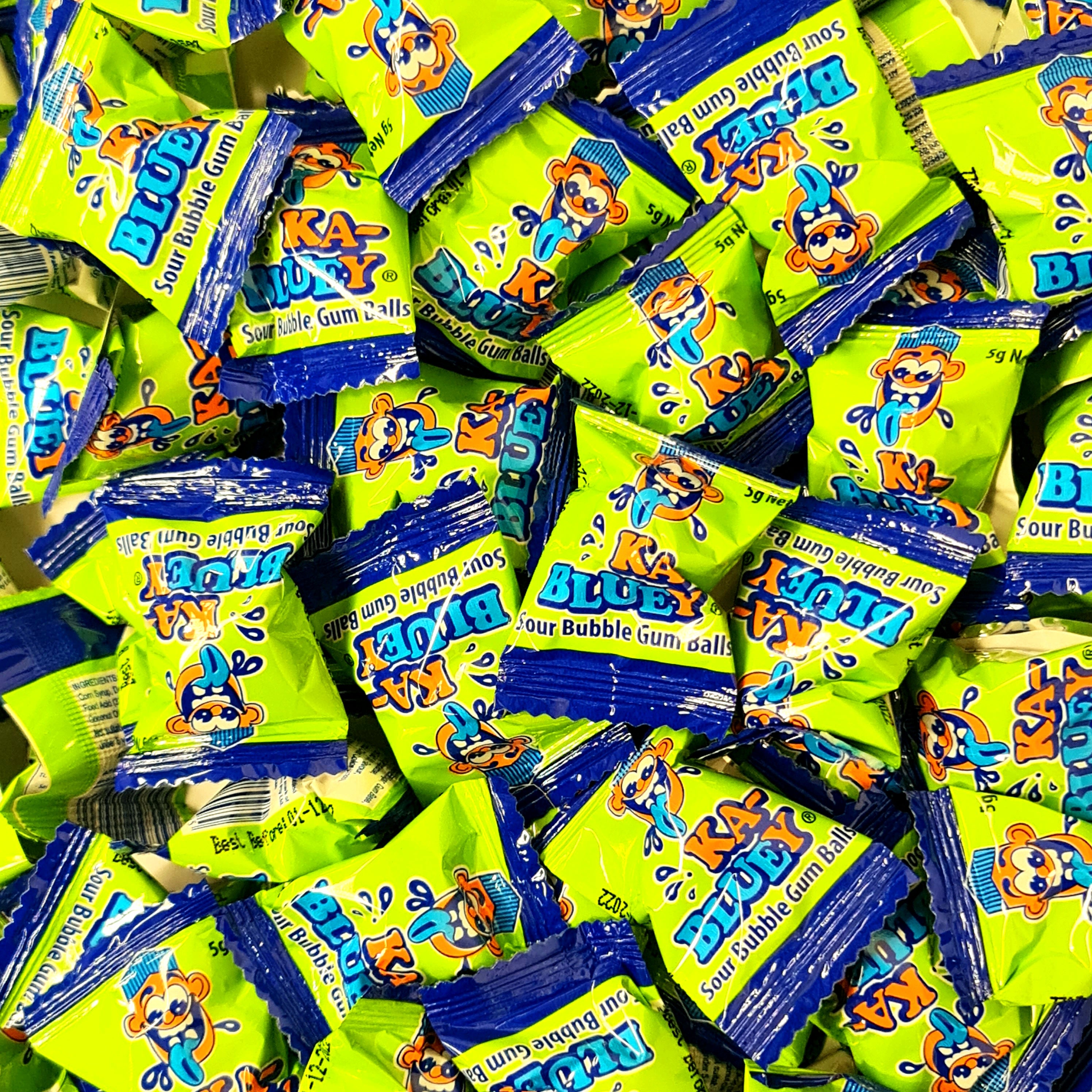 Ka-Bluey Sour Bubble Gum Balls - bag of 5 - Pik n Mix Lollies NZ