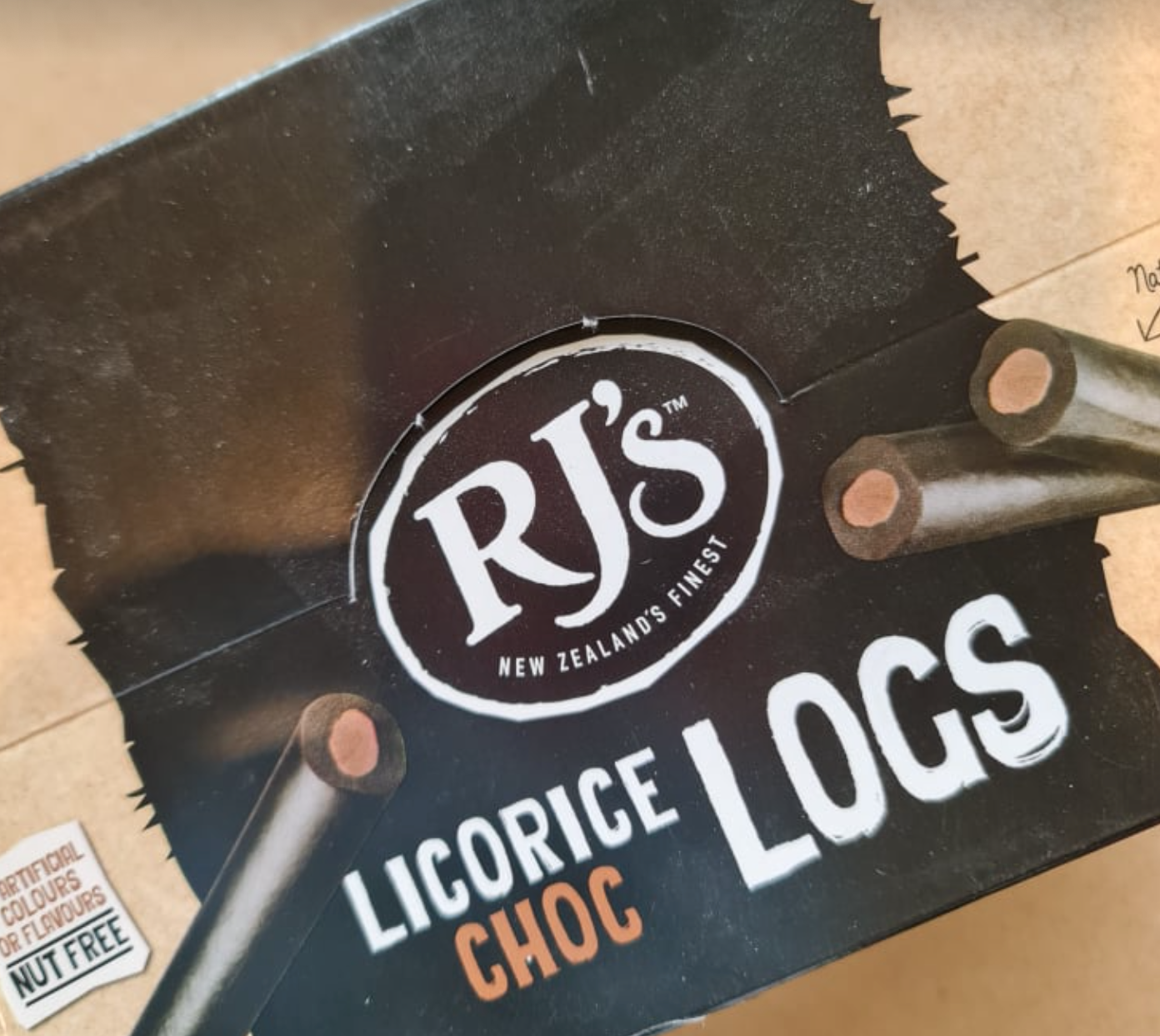 RJ's Licorice Chocolate Logs - Pik n Mix Lollies NZ